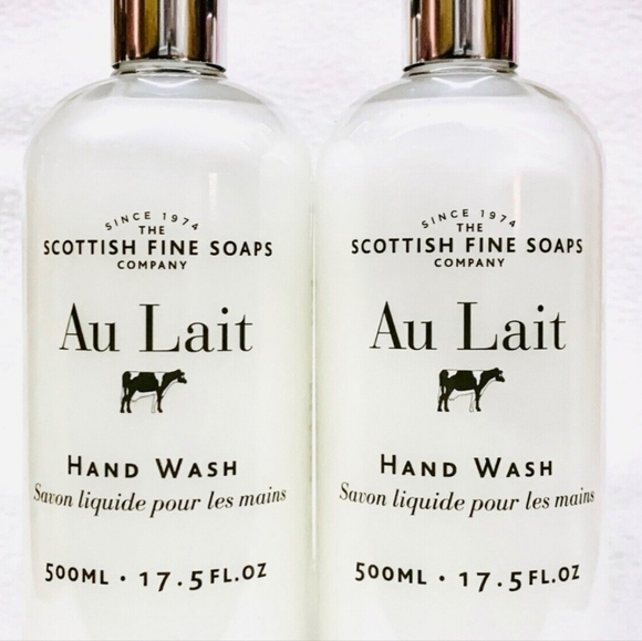 Scottish Fine Soaps Au Lait 2pc Bundle Hand Lotion Hand Soap Bonus:Essential Oil - Picture 4 of 16